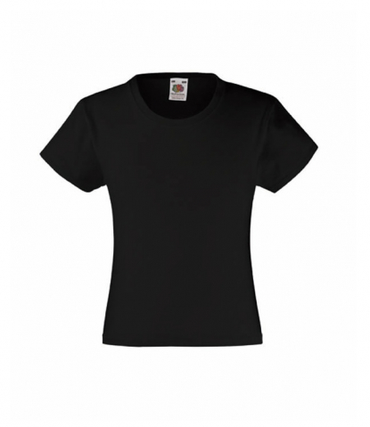 Детская футболка FOTL Girls Valueweight, чёрная