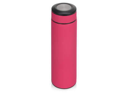 Термос Confident с покрытием soft-touch, розовый