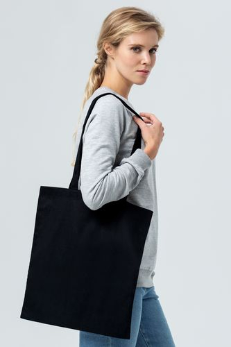 Холщовая сумка Basic 105, черная, пример использования