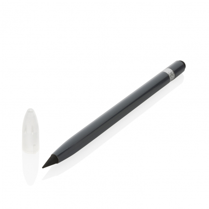 Алюминиевый вечный карандаш с ластиком, серый