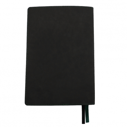 Ежедневник A5 недатированный Efemero в мягком переплёте, черный с тёмно-зеленым