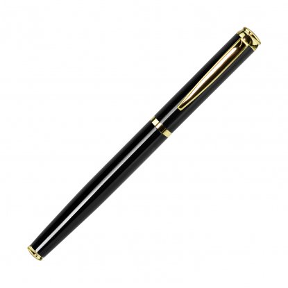 Ручка-роллер Sonata, черная с позолотой