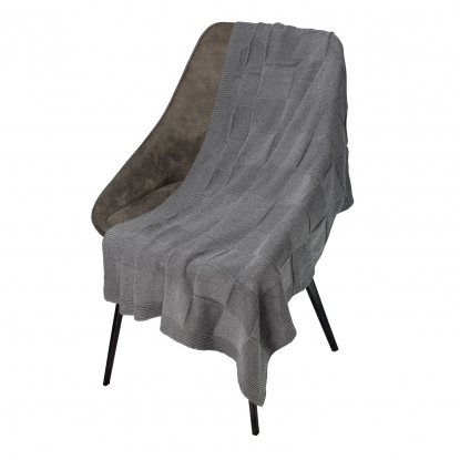 Плед Cella вязаный, серый