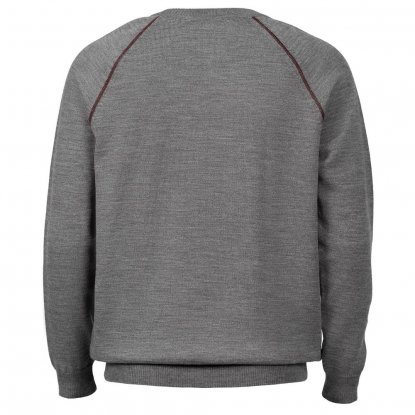Джемпер Stitch с контрастной отделкой, серый, спина