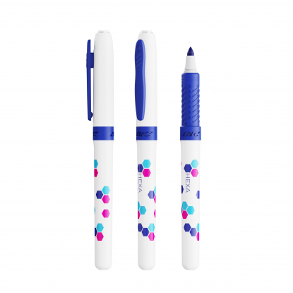 Маркер Bic Permanent Marker, синий, пример персонализации