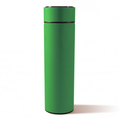 Термос MARK LED soft touch, зеленый