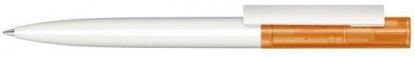 Шариковая ручка Headliner Clear Basic, белая с оранжевым