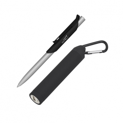 Набор ручка Skil + зарядное устройство Minty 2800 mAh в футляре, черный, наполнение