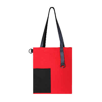 Шоппер Superbag Color, красный с чёрным