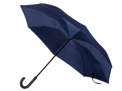 Зонт-трость наоборот Inversa, темно-синий