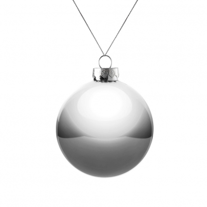 Елочный шар Finery Gloss, 8 см, глянцевый серый