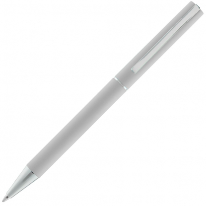 Ручка шариковая Blade Soft Touch, серая, вид сзади