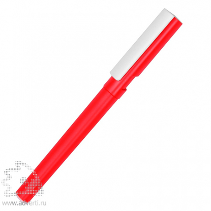 Ручка-подставка пластиковая шариковая трехгранная Nook, красная