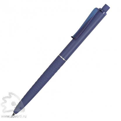Ручка пластиковая soft-touch шариковая Plane, синяя