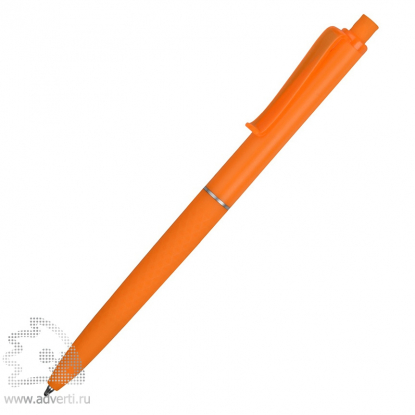 Ручка пластиковая soft-touch шариковая Plane, оранжевая