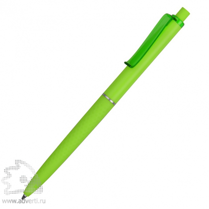 Ручка пластиковая soft-touch шариковая Plane, зеленая