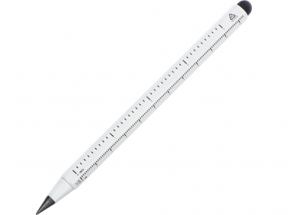 Вечный карандаш с линейкой и стилусом Sicily, белый
