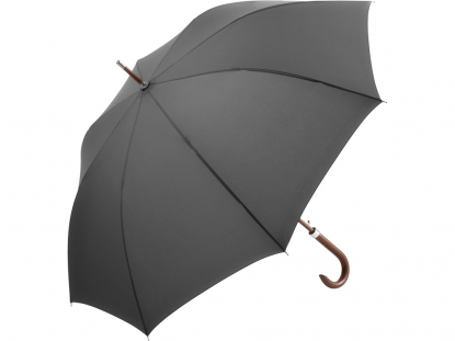 Зонт-трость Dandy с деревянной ручкой, серый