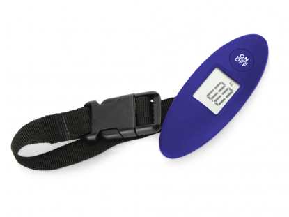 Багажные весы с покрытием soft-touch Gravity, синие