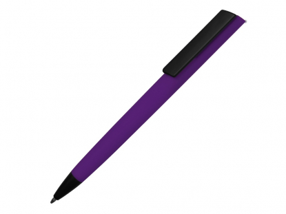 Ручка пластиковая шариковая C1 soft-touch, фиолетовая