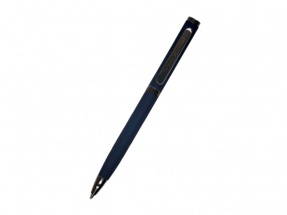 Ручка металлическая Firenze, софт-тач, синяя