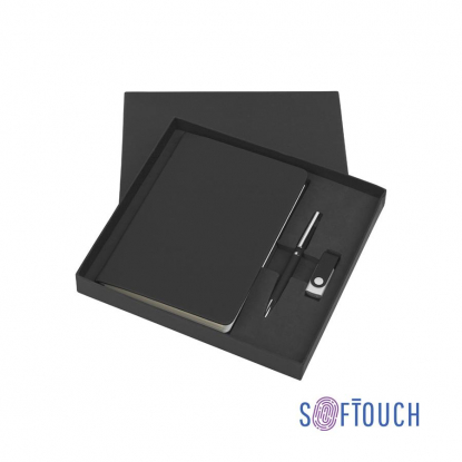 Подарочный набор Бари, покрытие soft touch, черный, в коробке