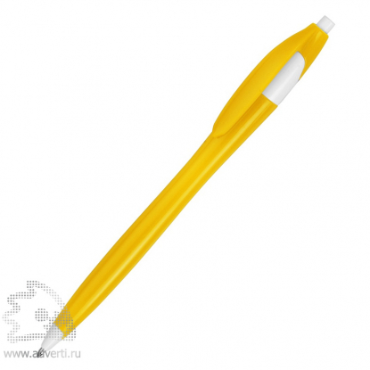 Ручка пластиковая шариковая Астра, желтая