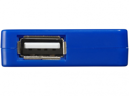 USB Hub на 4 порта Brick, синий, вид сбоку