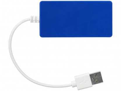 USB Hub на 4 порта Brick, синий, вид сверху