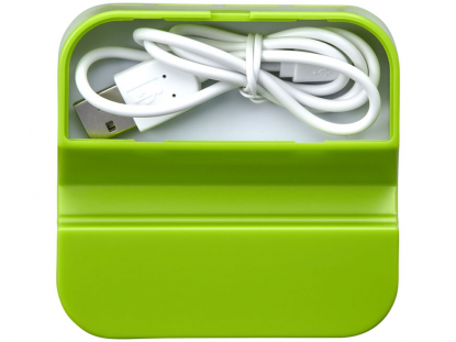 Подставка для телефона-USB Hub Hopper, салатовая, юсб-кабель