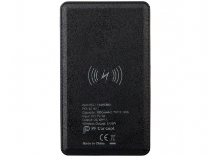 Беспроводной внешний аккумуляторPhase 3000 мAч, черный, вид снизу