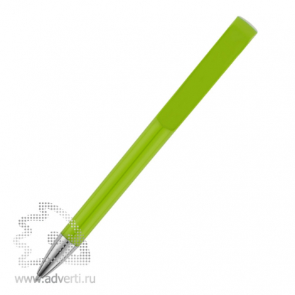 Шариковая ручка Атли, светло-зелёная, вид спереди