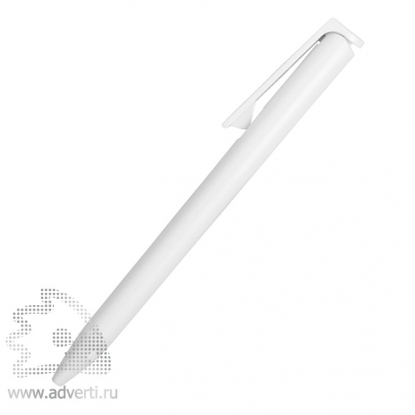 Ручка пластиковая шариковая Fillip, белая, сбоку