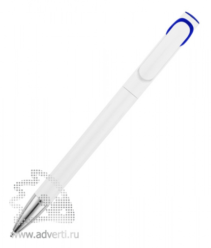 Ручка шариковая Локи, синяя, вид спереди