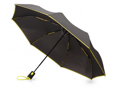 Зонт складной Motley с цветнами спицами, желтый