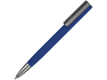 Ручка шариковая Insomnia soft-touch с зеркальным слоем, темно-синяя