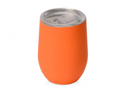 Термокружка Vacuum mug C1, soft touch, оранжевая