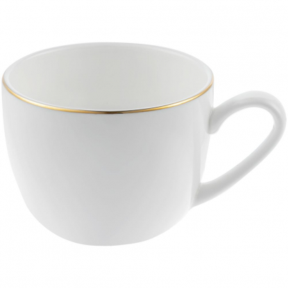 Чашка, белая с золотистой отводкой