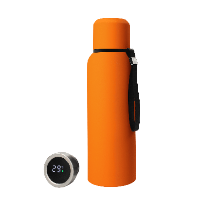 Термос S-travel New с датчиком температуры, оранжевый
