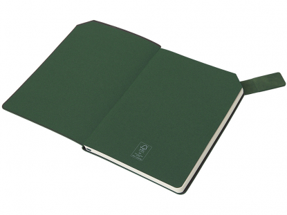 Блокнот А5 с магнитным клапаном в гибкой обложке Chaplin, зеленый