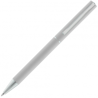 Ручка шариковая Blade Soft Touch, серая, вид сзади