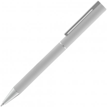 Ручка шариковая Blade Soft Touch, серая, вид сбоку