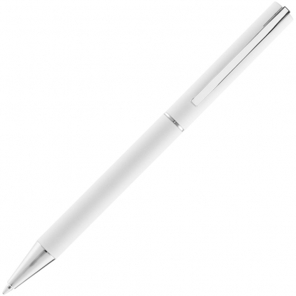 Ручка шариковая Blade Soft Touch, белая, вид сзади