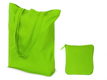 Складная хлопковая сумка Skit, зеленое яблоко