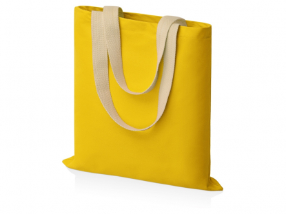 Сумка для шопинга Steady хлопковая с парусиновыми ручками, 260 г/м2, желтая
