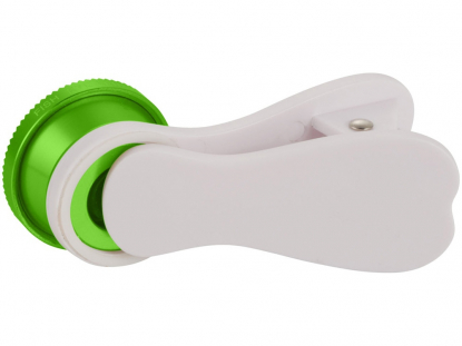 Линзы рыбий глаз с клипом, салатовые, вид сзади