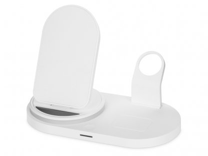 Складная зарядная станция с беспроводной зарядкой Flashport, 15 Вт, белая