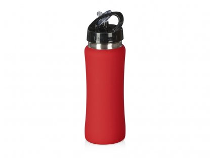 Бутылка для воды Bottle C1, soft touch, красная