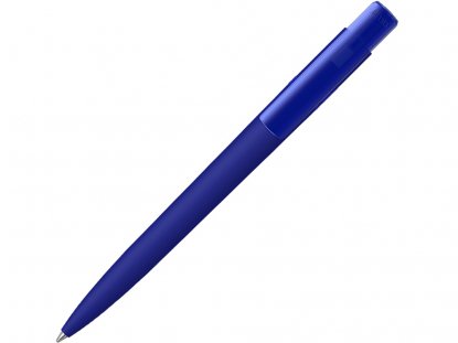 Ручка металлическая шариковая RECYCLED PET PEN PRO K transparent GUM soft-touch, синяя