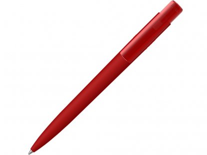 Ручка металлическая шариковая RECYCLED PET PEN PRO K transparent GUM soft-touch, красная